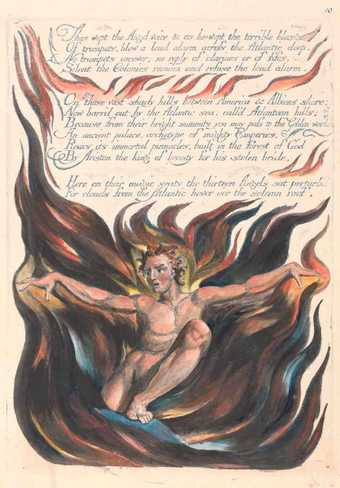 America. A Prophecy, Plate 12, 'Thus Wept the Angel Voice....', Tate online learning resource