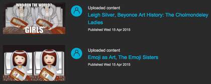 Close up of Tate Collectives Album ‘Open Call: Emojis’ displaying a curated display of international submissions: