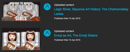 Close up of Tate Collectives Album ‘Open Call: Emojis’ displaying a curated display of international submissions: