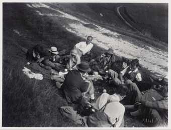 Photograph of Bloomsbury Group picnic at High and Over, Sussex, Tate Archive