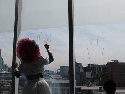 BMW Thought Workshop writing on window