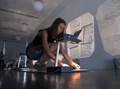 BMW Thought Workshop writing on floor