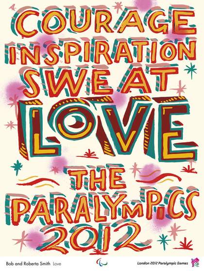 Bob and Roberta Smith Love London Olympic 2012 poster