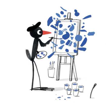 Illustration from Bob’s Blue Period