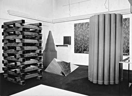 Boetti’s first exhibition, at Galleria Christian Stein, Turin, January 1967