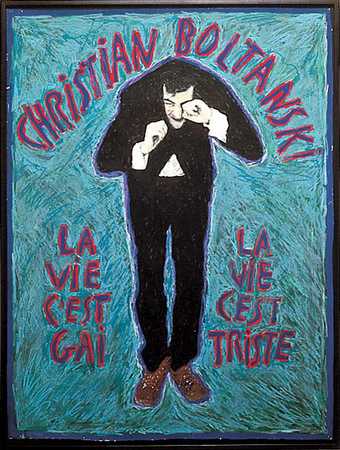 Christian Boltanski Life is Happy, Life is Sad 1974 Gouache on paper, framed 104 x79 cm 