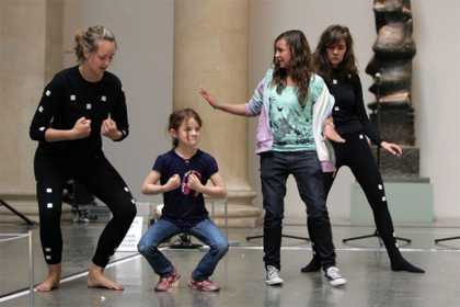 Kids striking poses