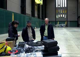 Bruce Nauman in the Tate Modern Turbine Hall July 2004