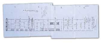 Bruce Nauman floorplans for Turbine Hall, Tate Modern