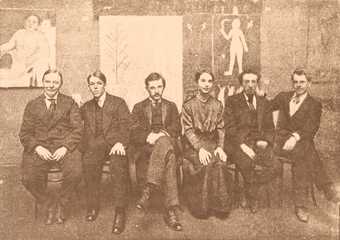 group of artists in old photograph
