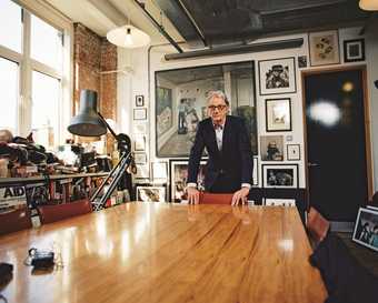 Paul Smith in his studio. Photography by Campbell Addy