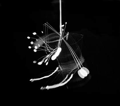 Alexander Calder’s mobile Untitled 1936 set in motion, photographed by Herbert Matter, c1939