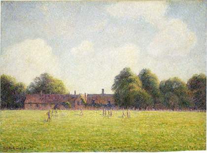 Camille Pissarro Hampton Court Green 1891 National Gallery of Art, Washington. Ailsa Mellon Bruce Collection