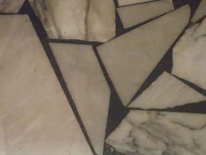 Bonnie Camplinfilm still from Terrazzo 2008 showing a black and white marble terrazzo floor