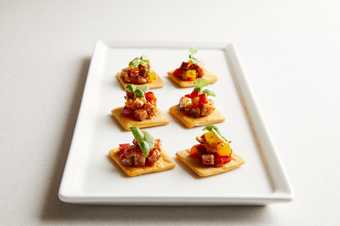 six chorizo canapes