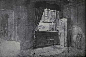 The room at number 3 Fountain Court where William Blake lived, worked and died