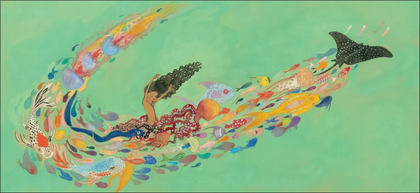 Julian Swimming with fish