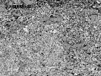 SEM-BSE of paint reconstructions with (a) 15% unrefined barium sulphate (Sachtleben) and 85% modern lead white (Kremer Pigmente) in linseed oil