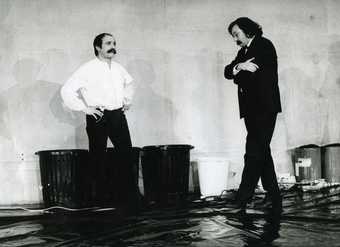 César (left) and Pierre Restany at the Tate Gallery, 5 March 1968