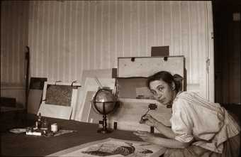 artist in her studio