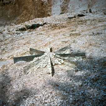 Robert Smithson Chalk Mirror Displacement  1969