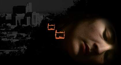 Still from Pat O'Neill's film Where the Chocolate Mountains