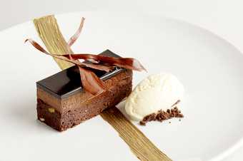 chocolate brownie on a plate