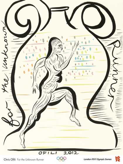 Chris Ofili For the Unkown Runner London Olympic 2012 poster