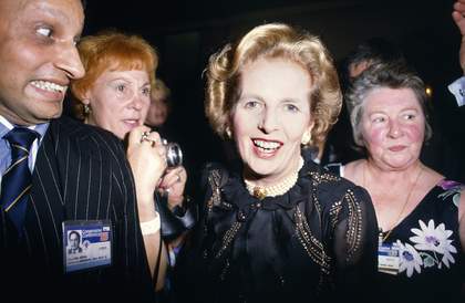 Chris Steele-Perkins, Prime Minister Margaret Thatcher and admirers at Conservative Party Conference, from The Pleasure Principle, 1980–9