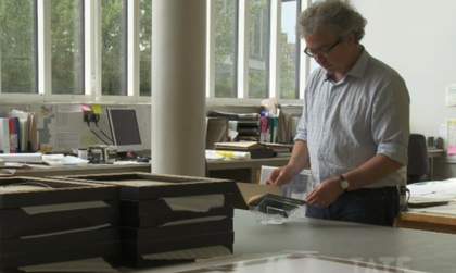 Chris Stephens, curator of The Vorticists: Manifesto for a Modern World, looks through one of Henri Gaudier-Brzeska’s sketchbooks