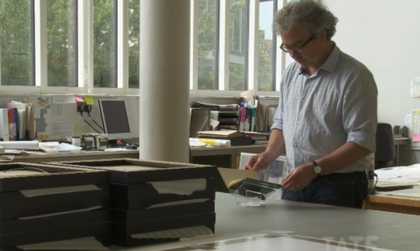 Chris Stephens, curator of The Vorticists: Manifesto for a Modern World, looks through one of Henri Gaudier-Brzeska’s sketchbooks