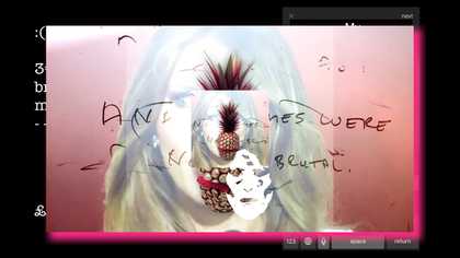 ​Clunie Reid, Melania Speaks 2107. Digital still. Courtesy of the artist.