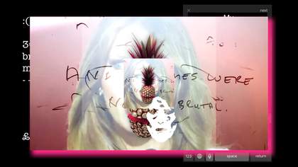 ​Clunie Reid, Melania Speaks 2107. Digital still. Courtesy of the artist.