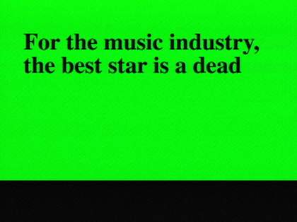 Black text on a green background