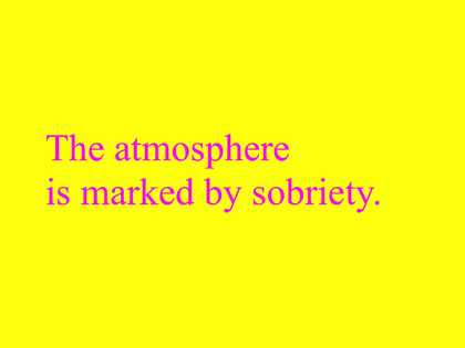 Pink text on yellow background