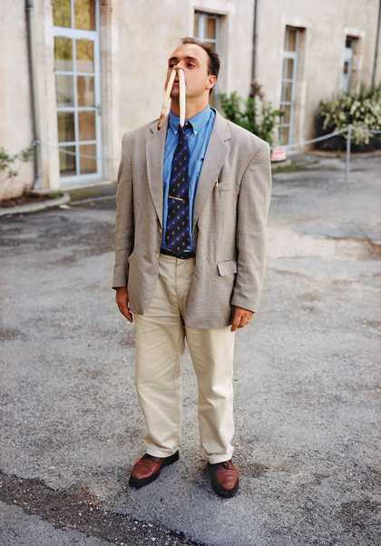Erwin Wurm Outdoor Sculpture Cahors (The Bank Manager in front of his Bank) 1999