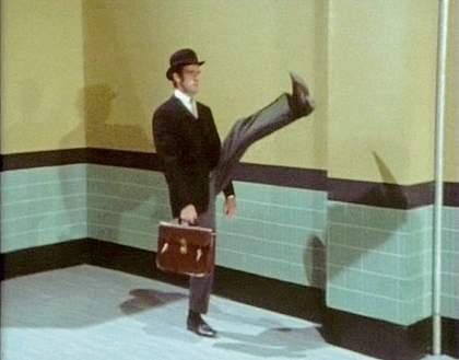 John Cleese in Monty Python Ministry of Silly Walks sketch