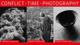 Exhibition web banner for Conflict, Time, Photography