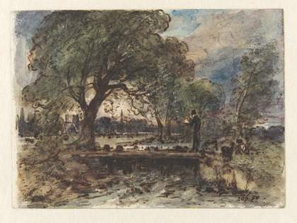 John Constable, Archdeacon John Fisher with his dogs, Salisbury 1829