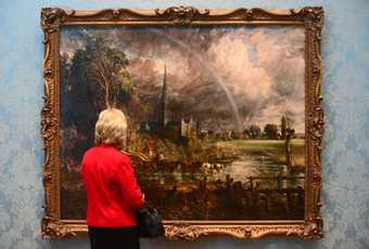 Constable’s Salisbury Cathedral from the Meadows 1831 on display at National Museum Cardiff, 2014 Photo © Amgueddfa Cymru – National Museum Wales