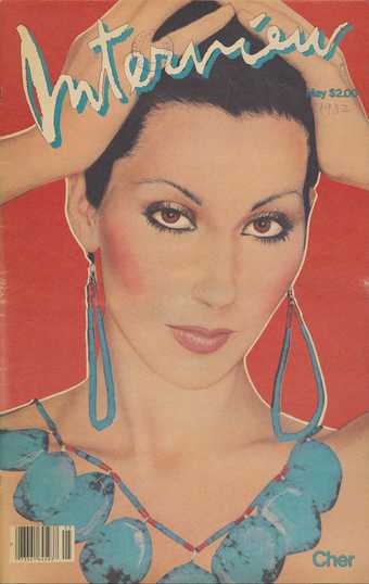 Cover of Andy Warhol's Interview magazine from May 1982, featuring Cher