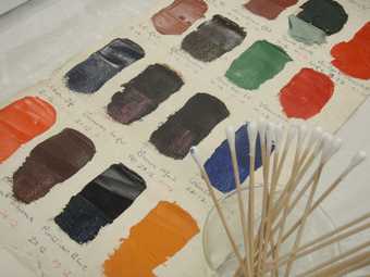 Winsor and Newton oil paint swatch donated by ColArt UK