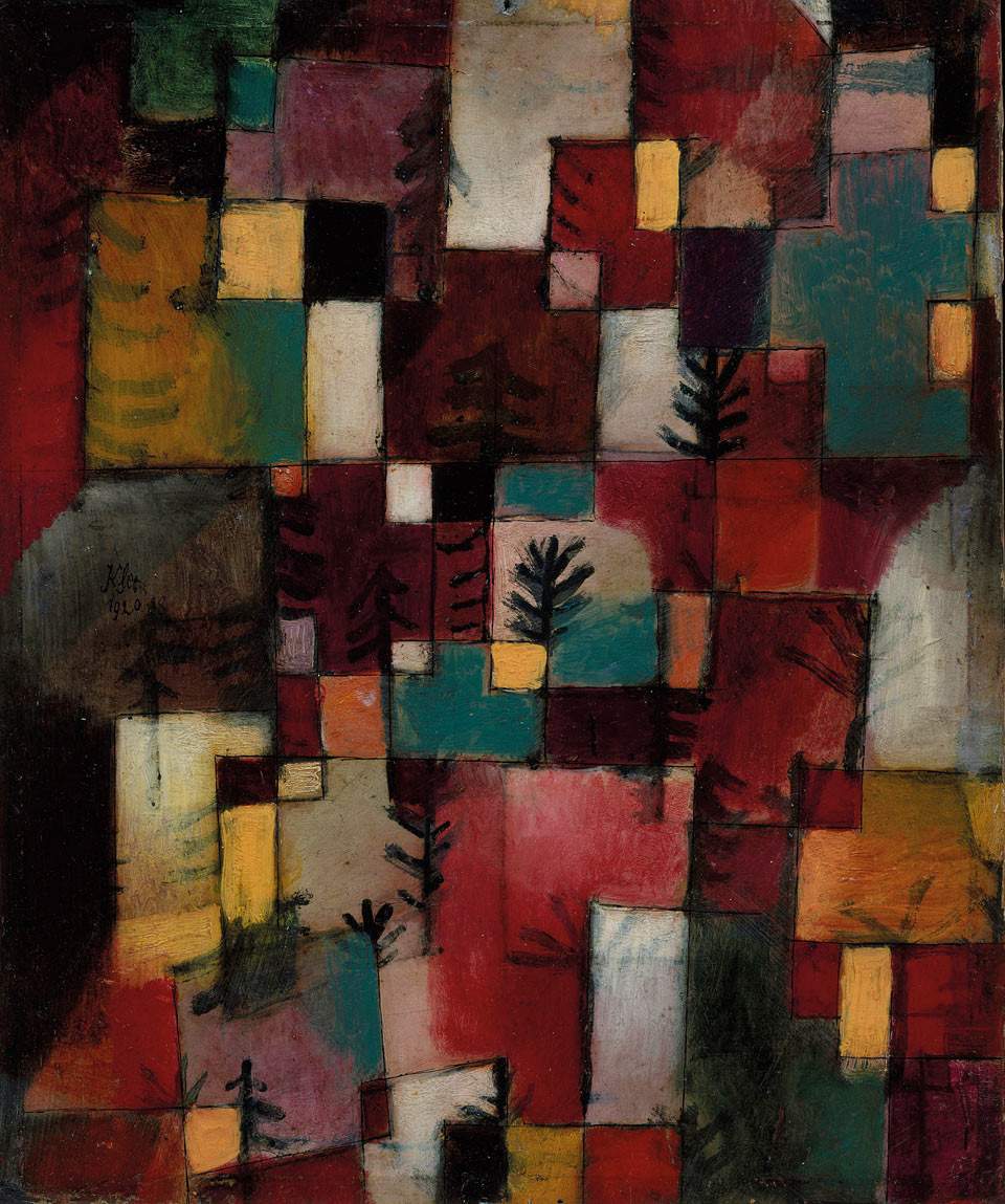 paul klee's red green and violet yellow rhythms