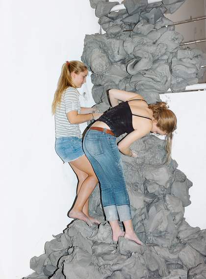 Installation view of Urs Fischer’s clay project Yes! at Geffen Contemporary, Los Angeles, August 2013