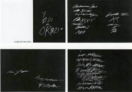 Cy Twombly 8 Odi di Orazio 1968
