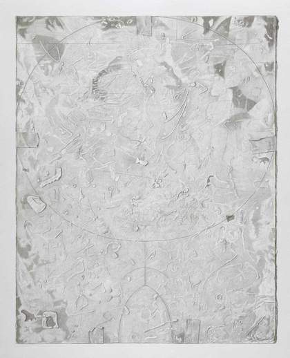 Plane 2005–6 shows a surface encrusted with the sort of detritus that might cover an artist’s studio, table, floor or wall – squiggles of paint, bits of tape, splashes of liquid, evenly distributed.