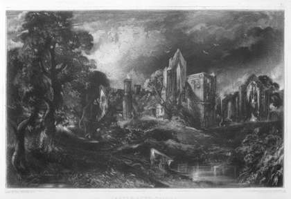 David Lucas after John Constable, Castle Acre Priory c.1832