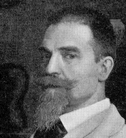 Wolfram Onslow Ford My Father (detail). Black and white photograph of the oil painting (now untraceable), published in The Studi