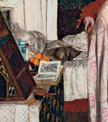 Detail of William Morris, La Belle Iseult, 1858