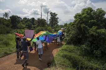 Diana Zeyneb Alhindawi, LGBT Pride Uganda. August 8, 2015. Entebbe, Uganda